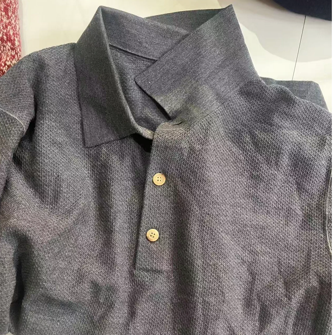 男款 Polo领 钻石羊毛