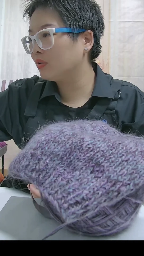 混纺【F536陌上花开】羊毛马海毛1团(0.5斤)（6mm针）