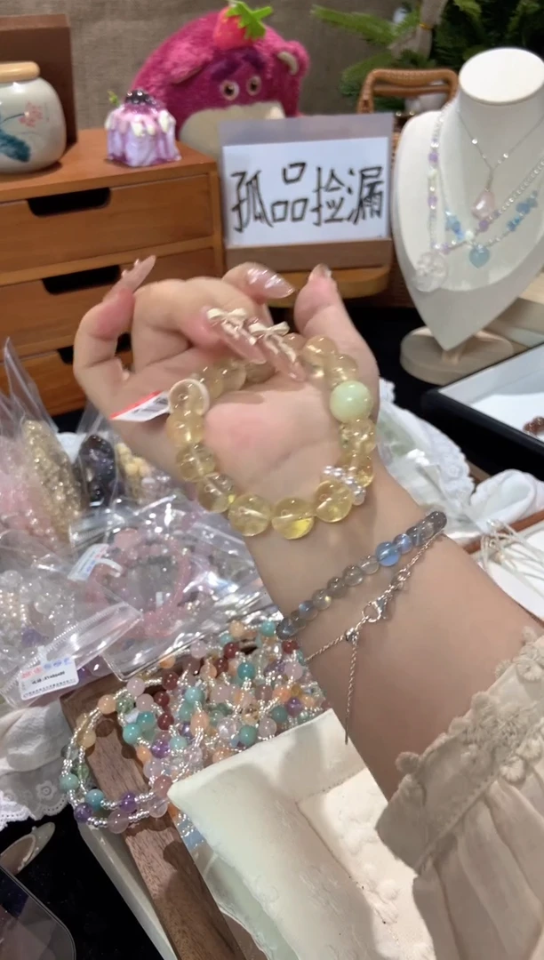 水晶手串未镶嵌孤品捡漏均匀瑕疵介意勿拍
