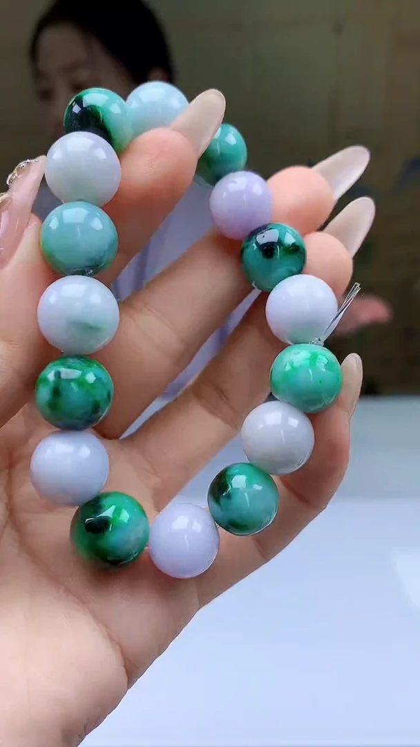 【闪购商品】定制翡翠未镶嵌4902ty-毛货手串81