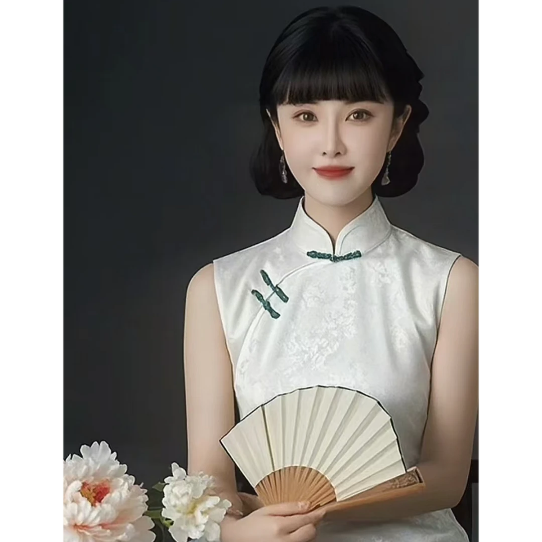 中式国风复古旗袍长裙