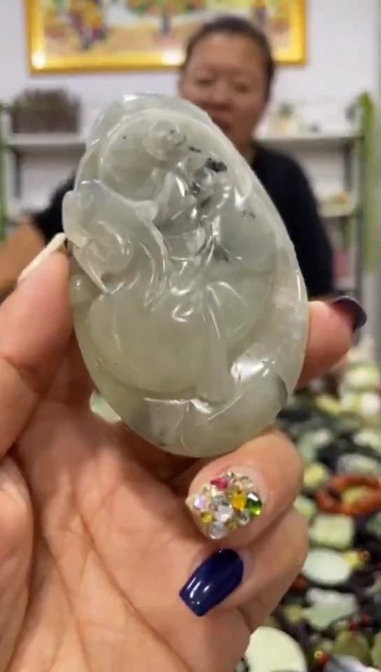 未镶嵌岫玉手把