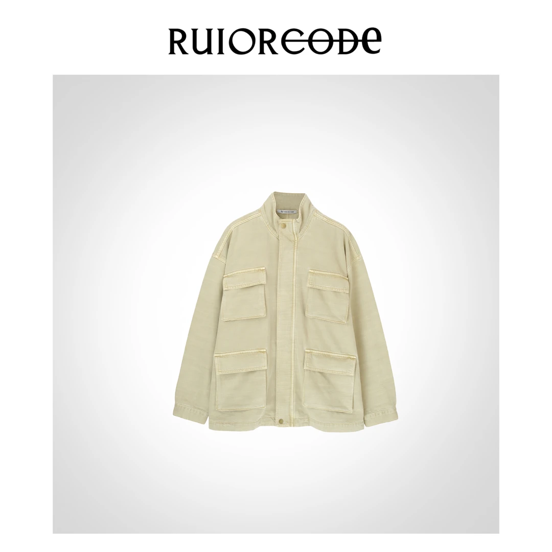 【RUIORCODE】经典回溯 工装多口袋立领廓形牛仔外套&理性消费
