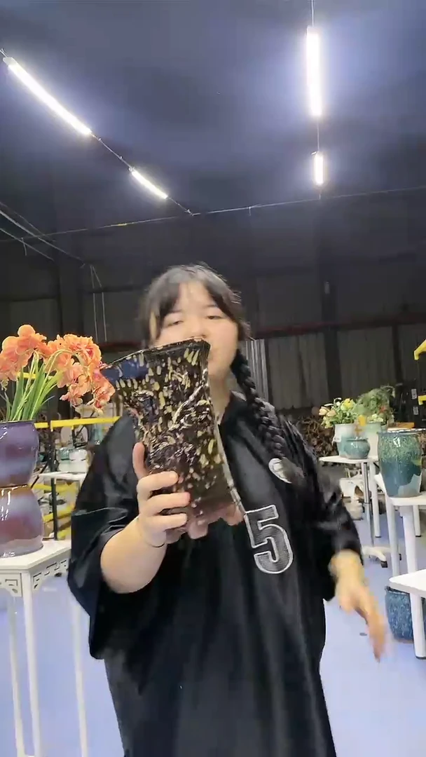 宜兴紫砂粗陶花盆