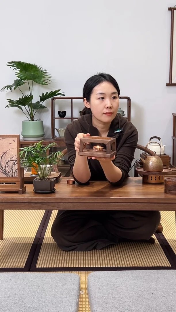 黑胡桃木方形温茶炉