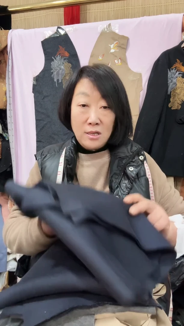 中码水洗羊绒弯刀裤裁片深灰色中码一条 108