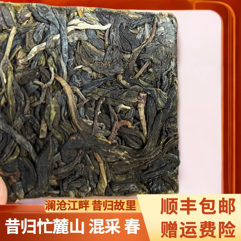 [小方片 混採 春]2024年昔归忙麓山 混採 春 普洱茶（生茶）紧压茶
