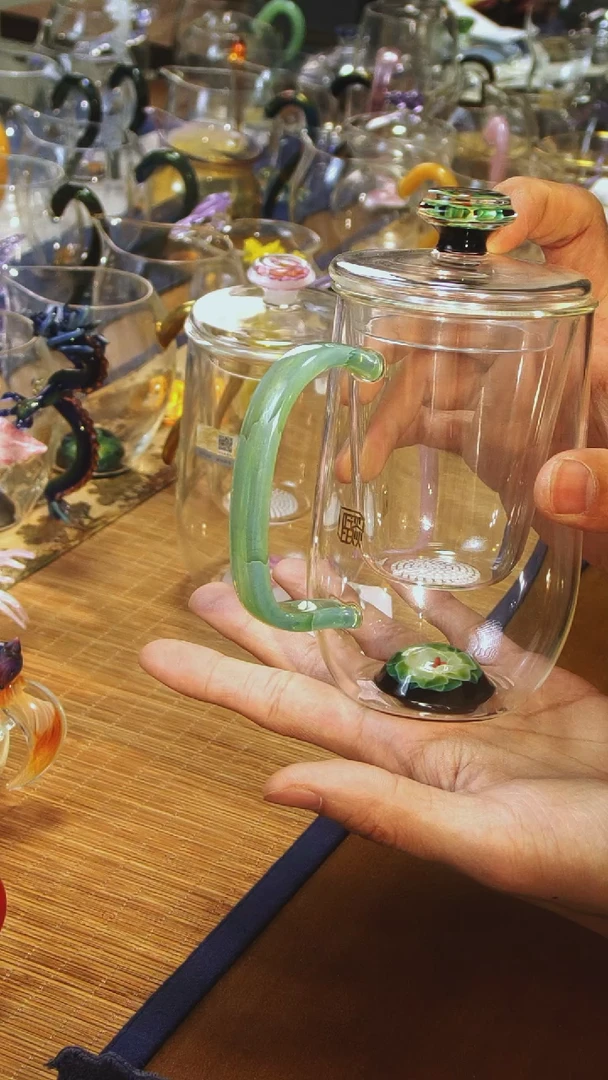 【闪购商品】优雅杯绿海棠绿玛瑙晶焱金标