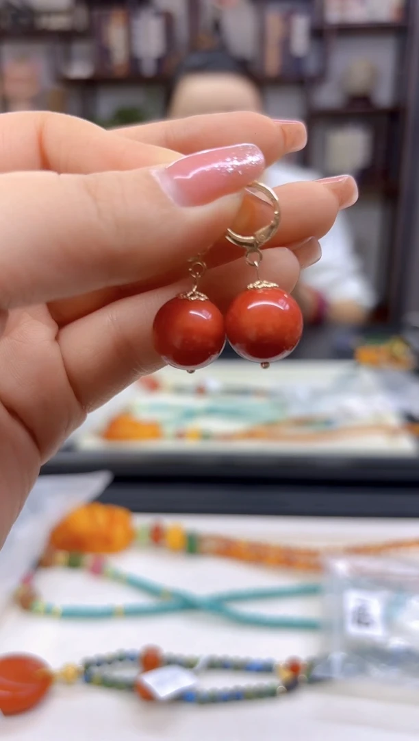 【闪购商品】翡翠耳饰14K金镶嵌耳扣E531