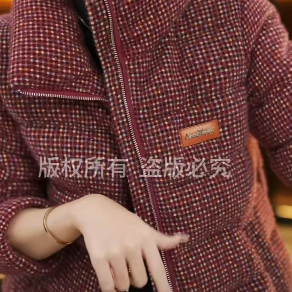 杭州原版正品2025年冬季 朱雀红羽绒服女
