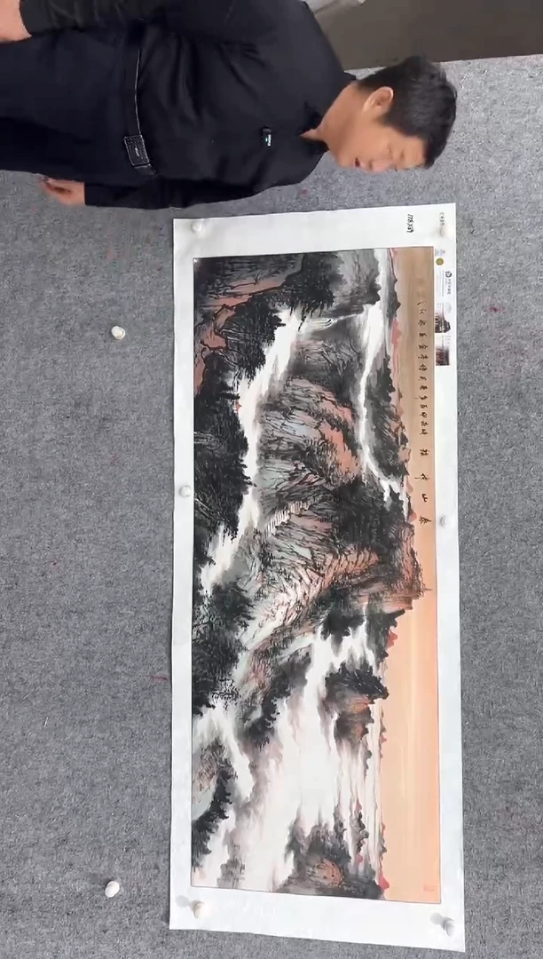 国画张传亭老师的红袍作品