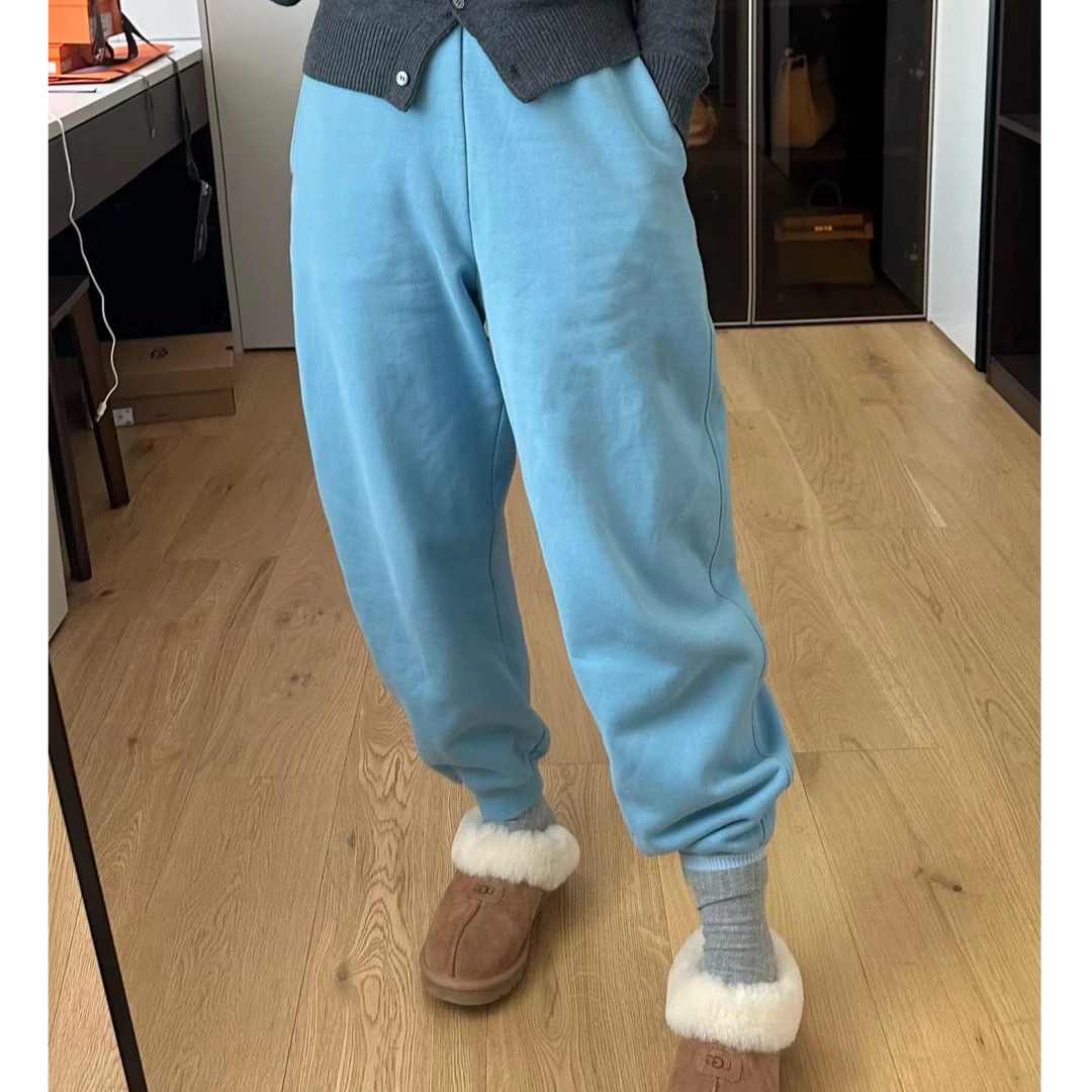 喜家外贸-「弧线剪裁鱼嘴裤」百搭洋气显瘦加绒鱼嘴束脚卫裤3252