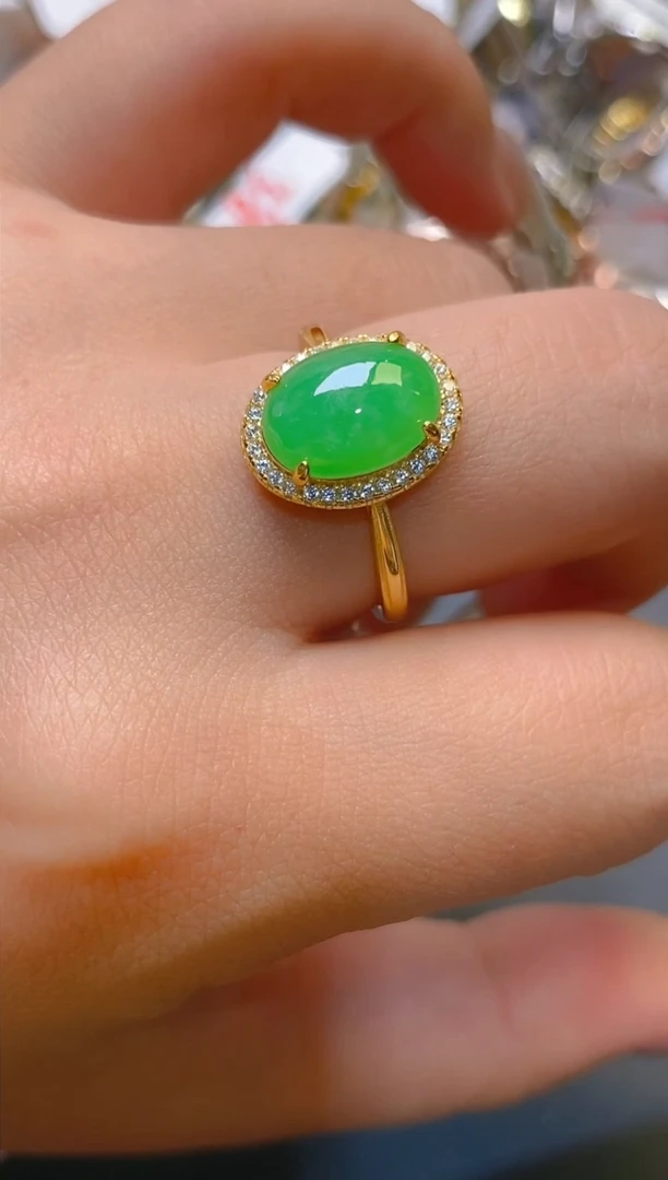 【闪购商品】翡翠耳饰银S925镶嵌天然A货翡翠1