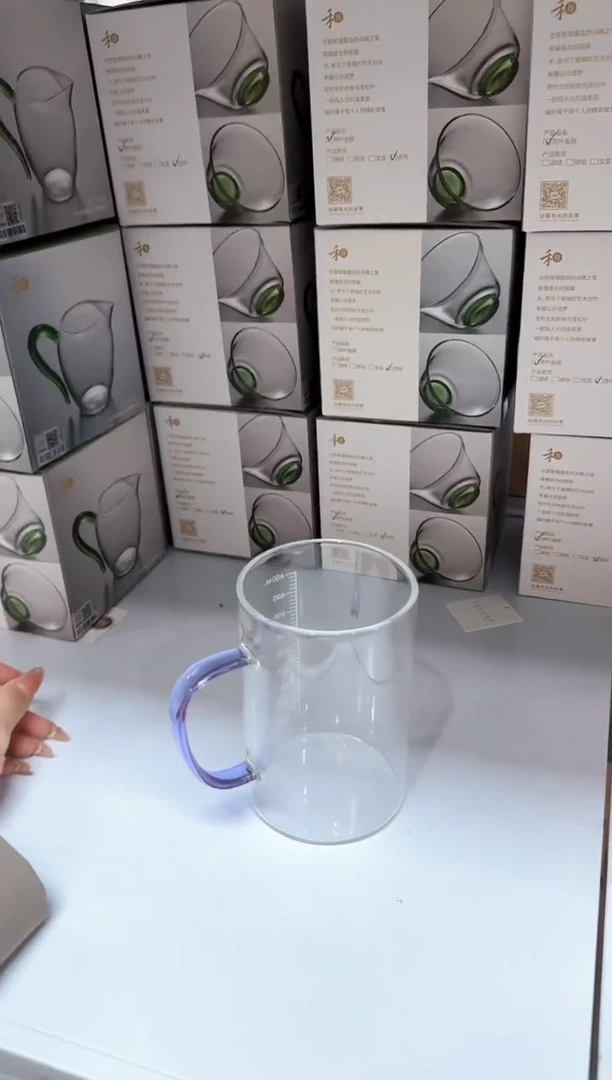 【闪购商品】@@玻璃刻度量杯浅紫色