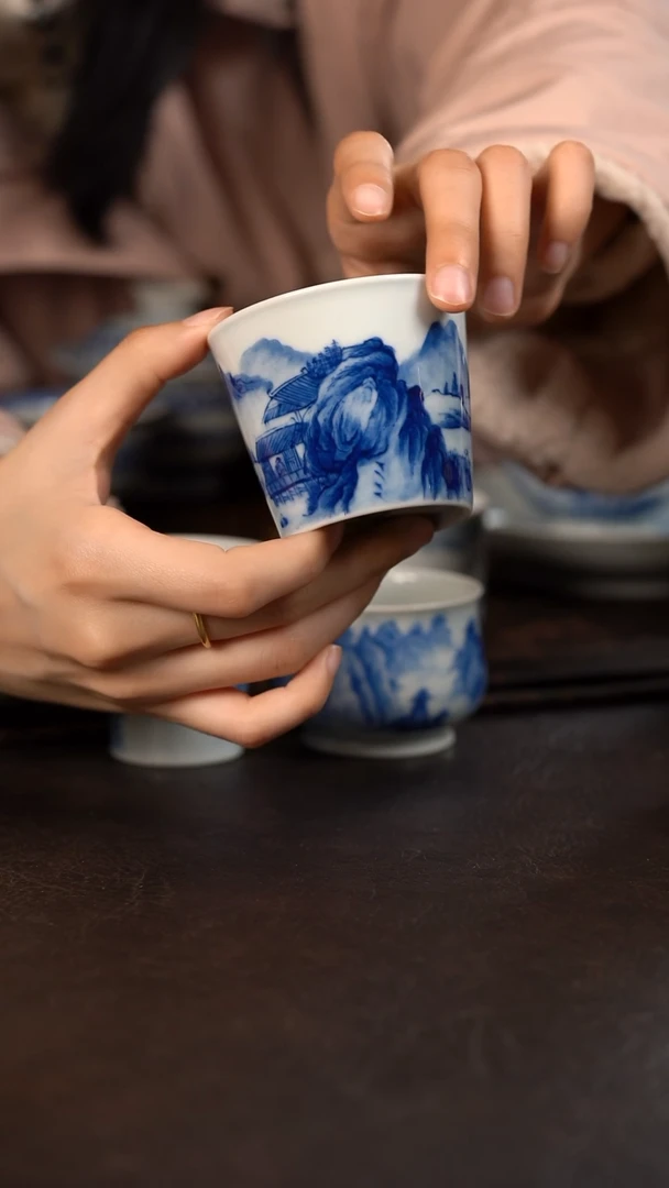 【闪购商品】杯HLX陶瓷山水冰桶杯