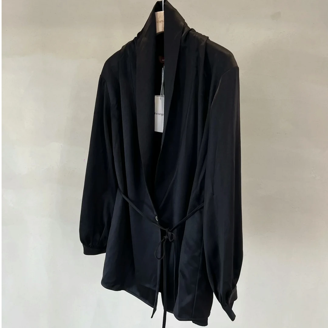 以类设计师品牌ii SENSE黛丝缎惬意衬衣松弛感禅意上衣40394