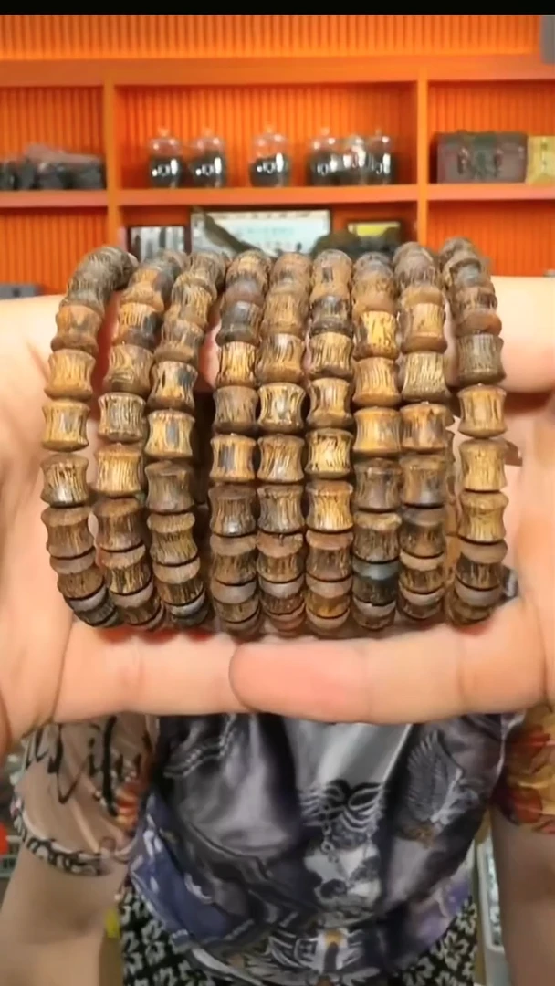 沉香手串124号单圈白伽罗多样性发一