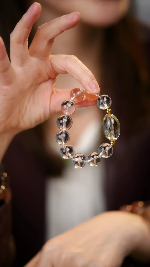 合金手串水晶白水晶- 黄水晶