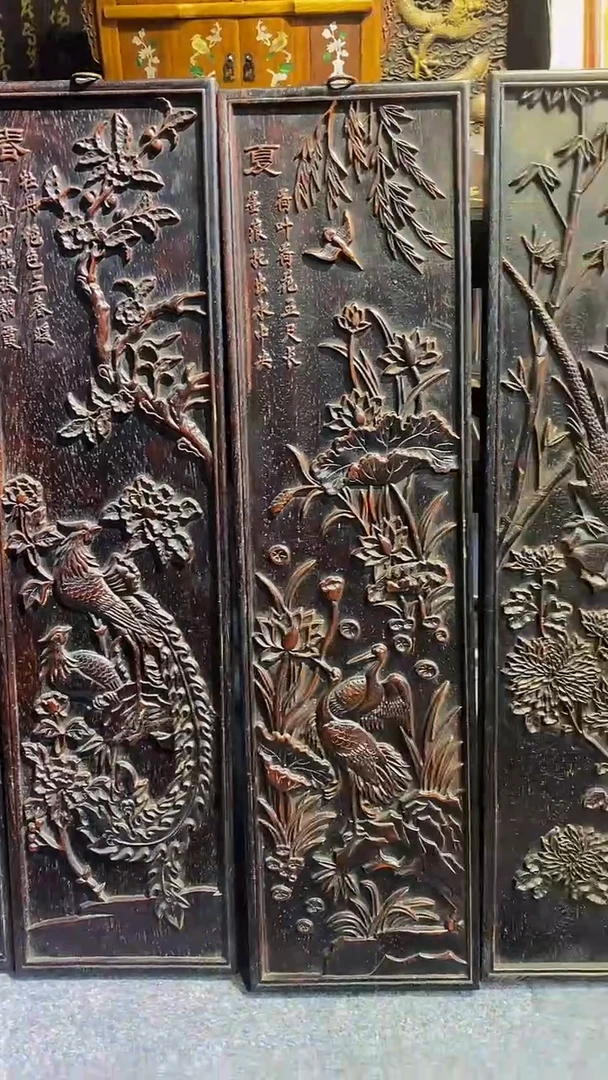 木紫檀雕刻一物一拍