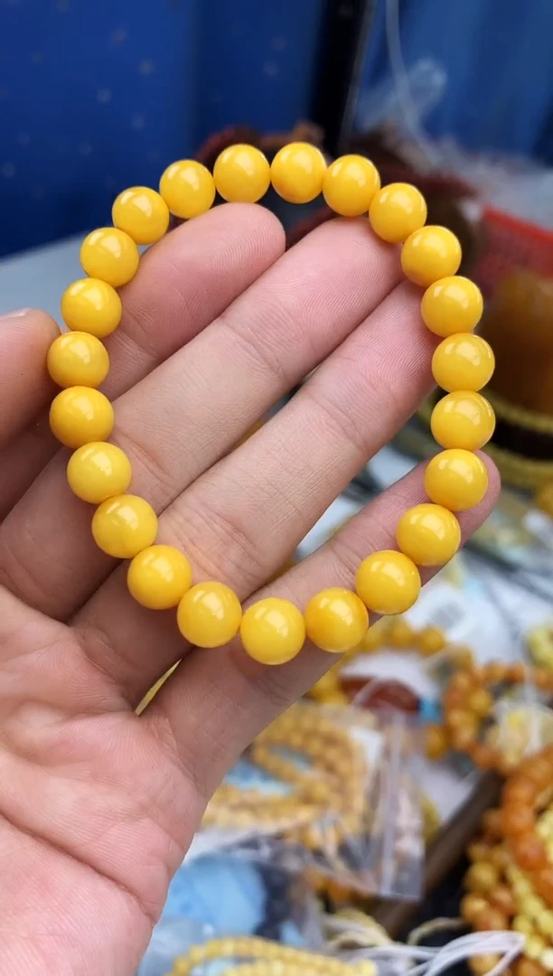 裸石蜜蜡未镶嵌手串卡8