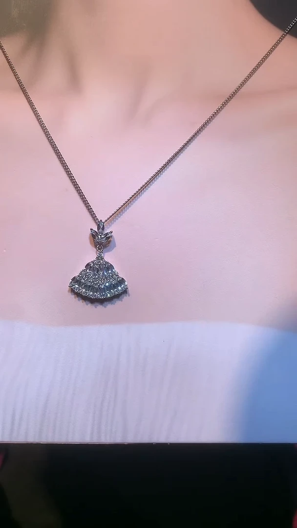 银S925镶嵌颈饰海蓝宝石【宝石世家严选】