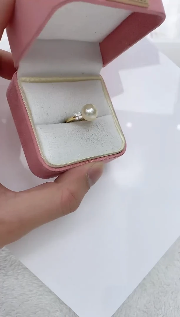 【闪购商品】海水珍珠戒指银S925镶嵌海水珍珠戒指