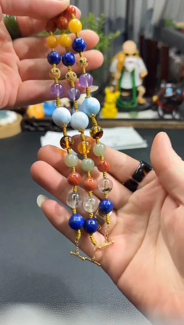 水晶手链银S925镶嵌 B5138 多样性发其一