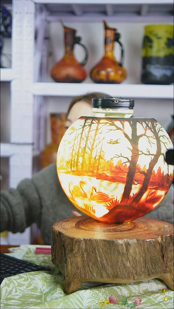琉璃可*格雷花瓶天鹅湖畔
