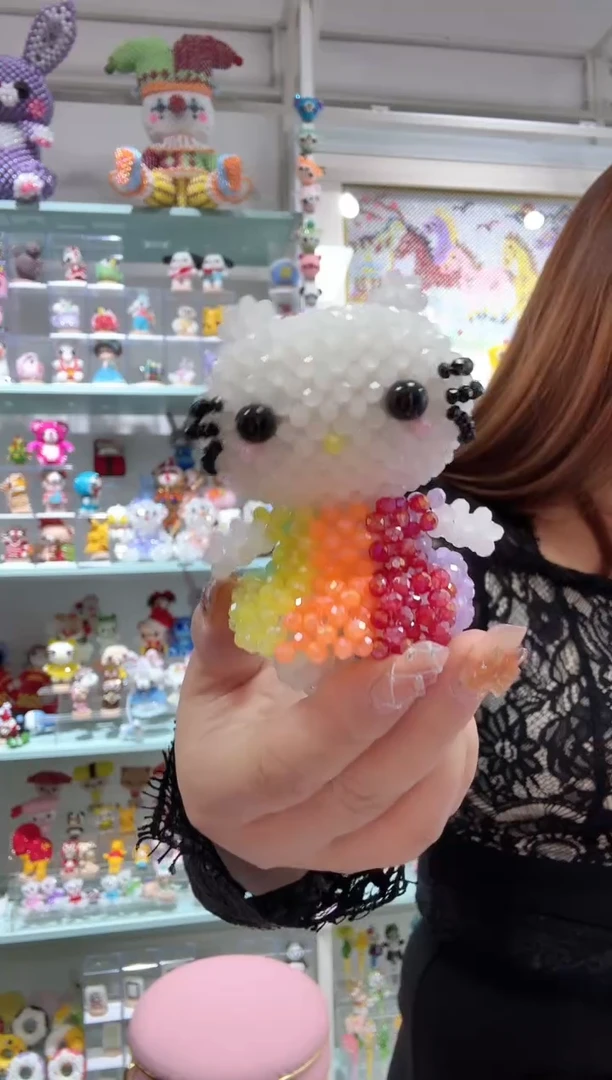 玻璃1186卡4水晶kt猫材料包1套瓷料彩虹色