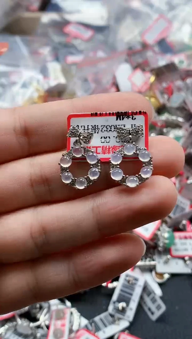 银S925镶嵌戒指翡翠天然A货缅甸翡翠