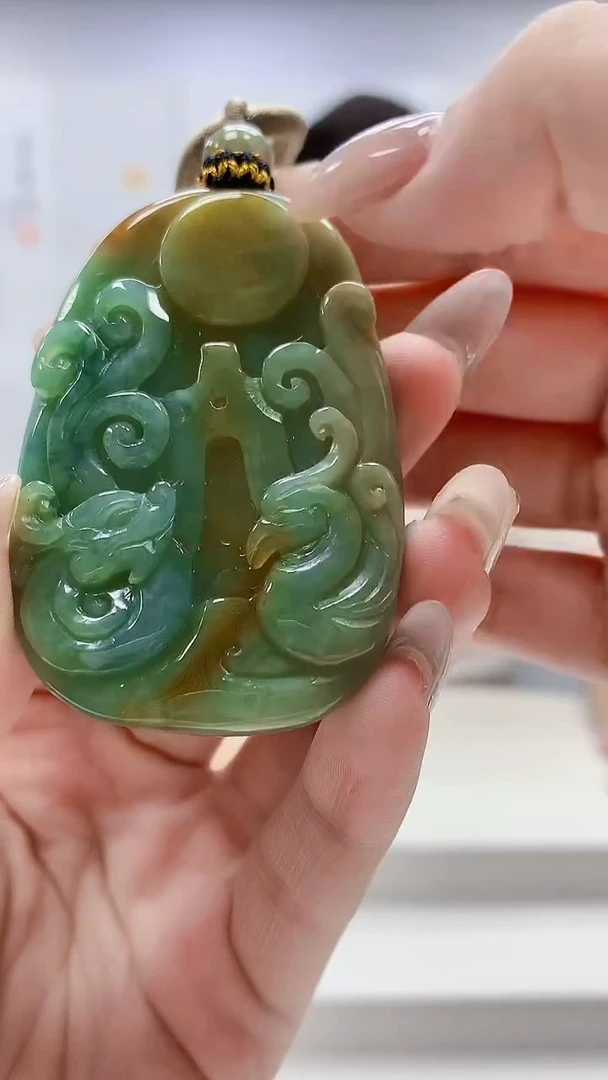 未镶嵌定制翡翠4917lr-毛货挂件79