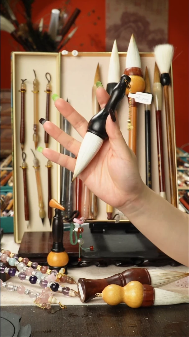 13号闪购孤品高货毛笔链接 清水试笔 蘸墨不退