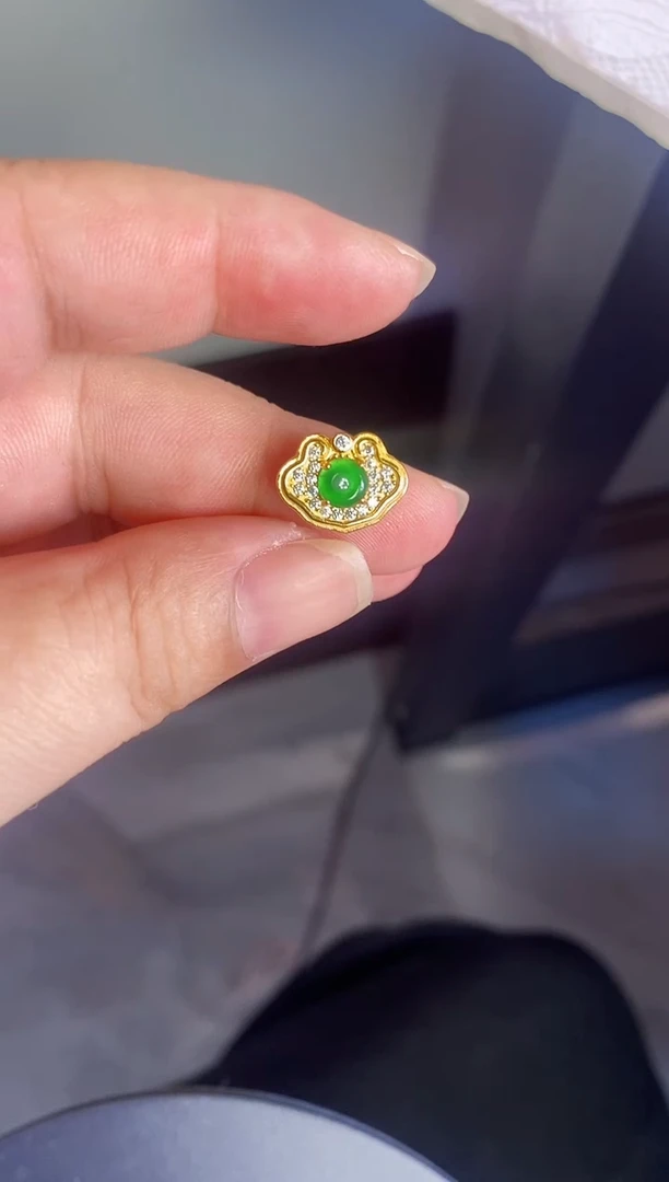 吊坠(不含链)银S925镶嵌翡翠1