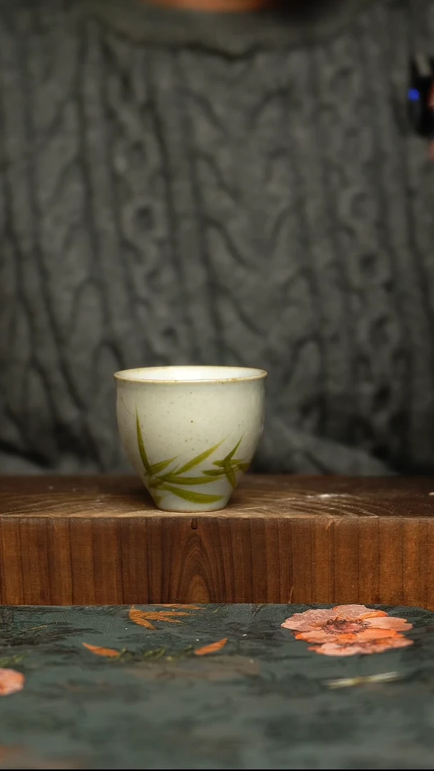 杯釉下彩手工手绘同款陶器