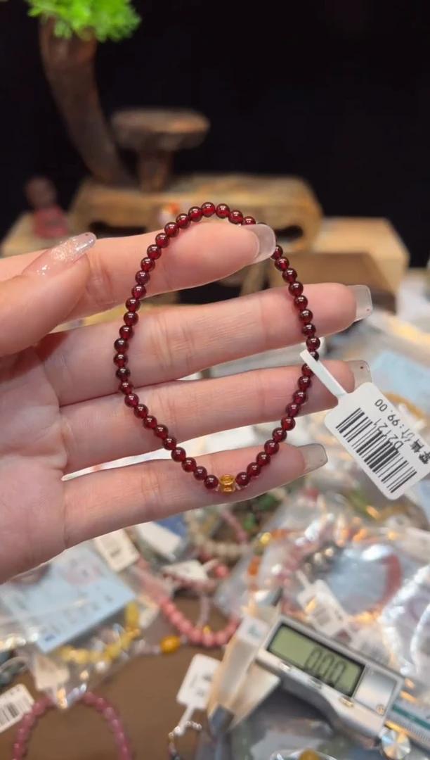 【闪购商品】石榴石手链未镶嵌手饰@@D2121