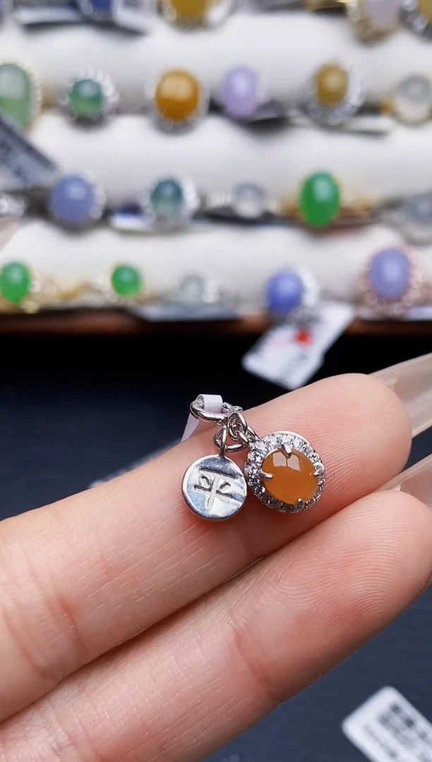 银S925镶嵌戒指翡翠4564