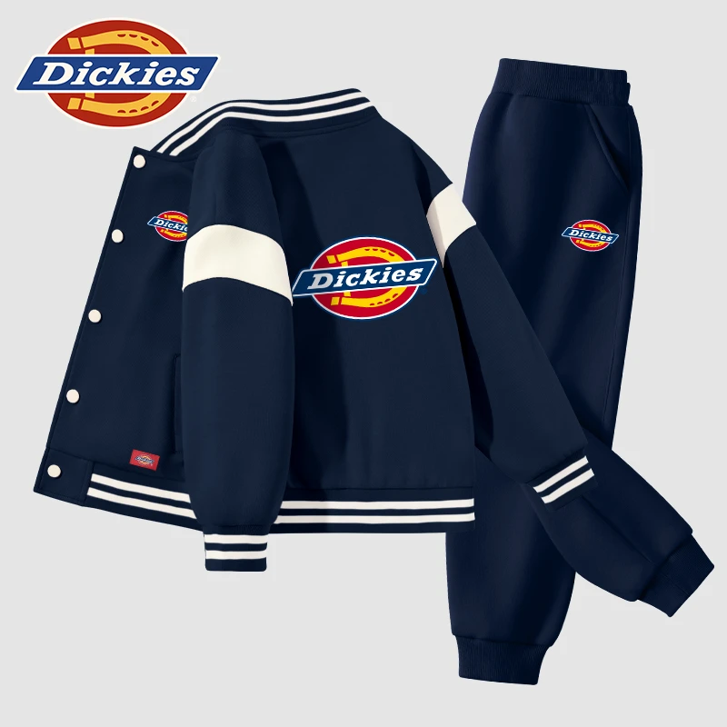 Dickies童装男童套装春秋款2025新款女童棒球服儿童秋装运动外套