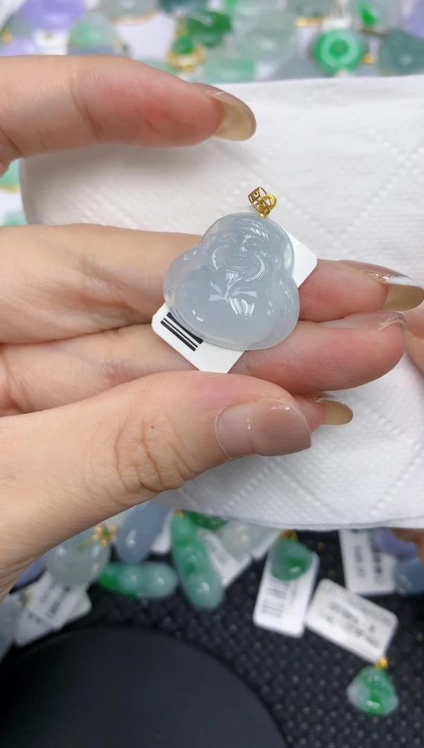 颈饰18K金镶嵌翡翠11111111