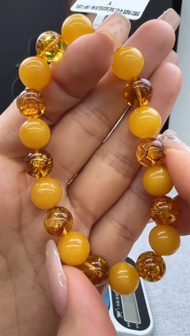 【闪购商品】琥珀手链未镶嵌50秒拍号