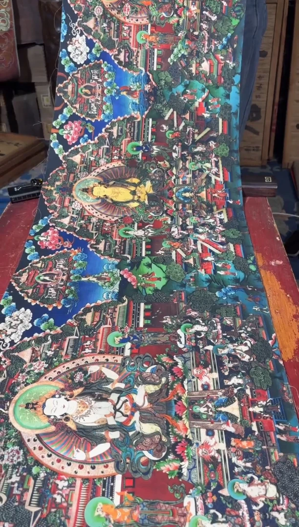 卷轴画龙妹唐卡直播tk16