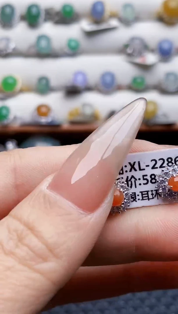 银S925镶嵌戒指翡翠2030