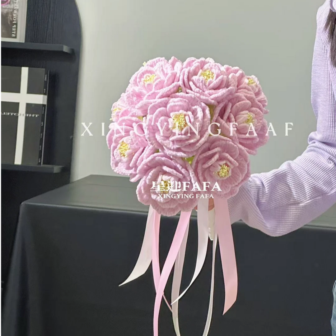 S2芍药手捧花扭扭棒材料｜自制手捧花礼物送朋友创意婚礼DIY手工