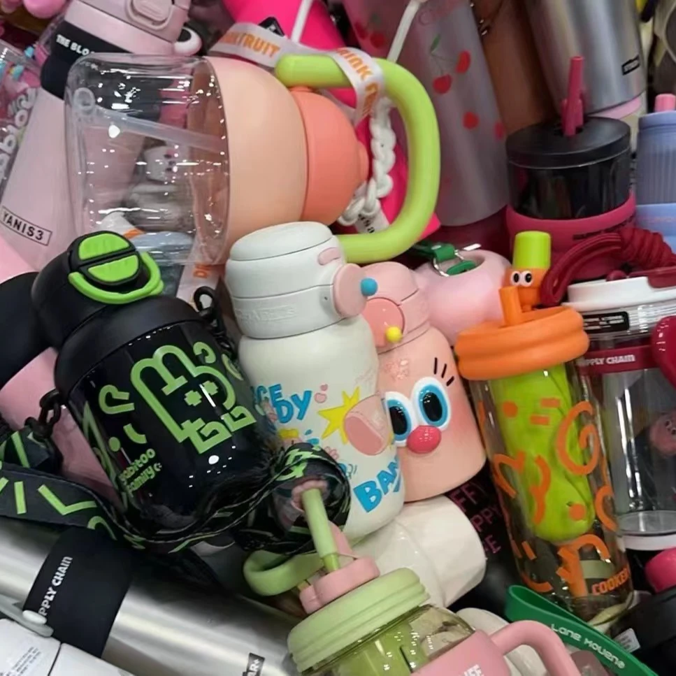 tx高颜值母婴水杯女生带吸管陶瓷覆膜大容量水杯.