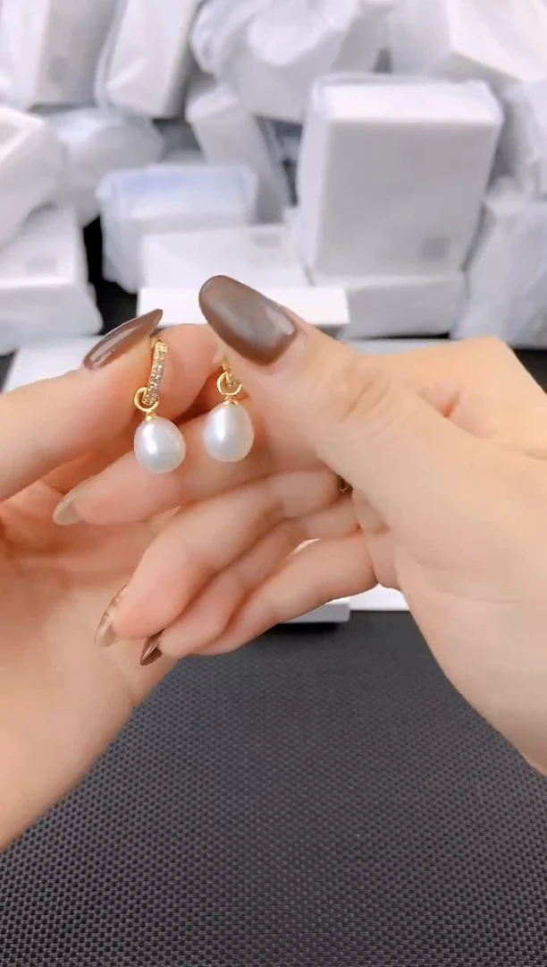 未镶嵌耳饰淡水珍珠ed1043