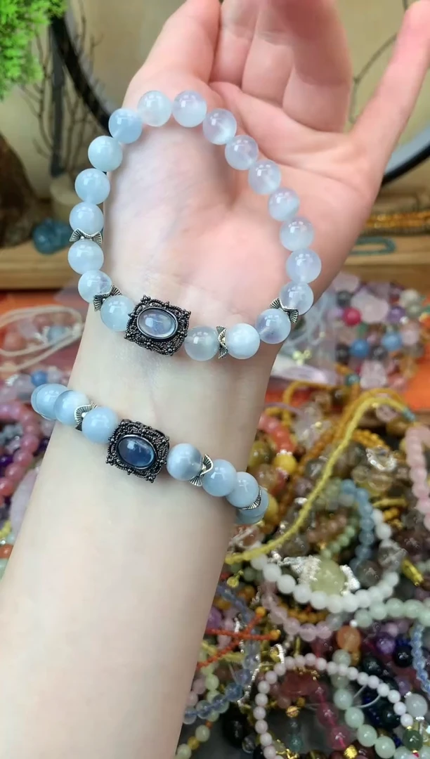 【闪购商品】海蓝宝石手链未镶嵌876