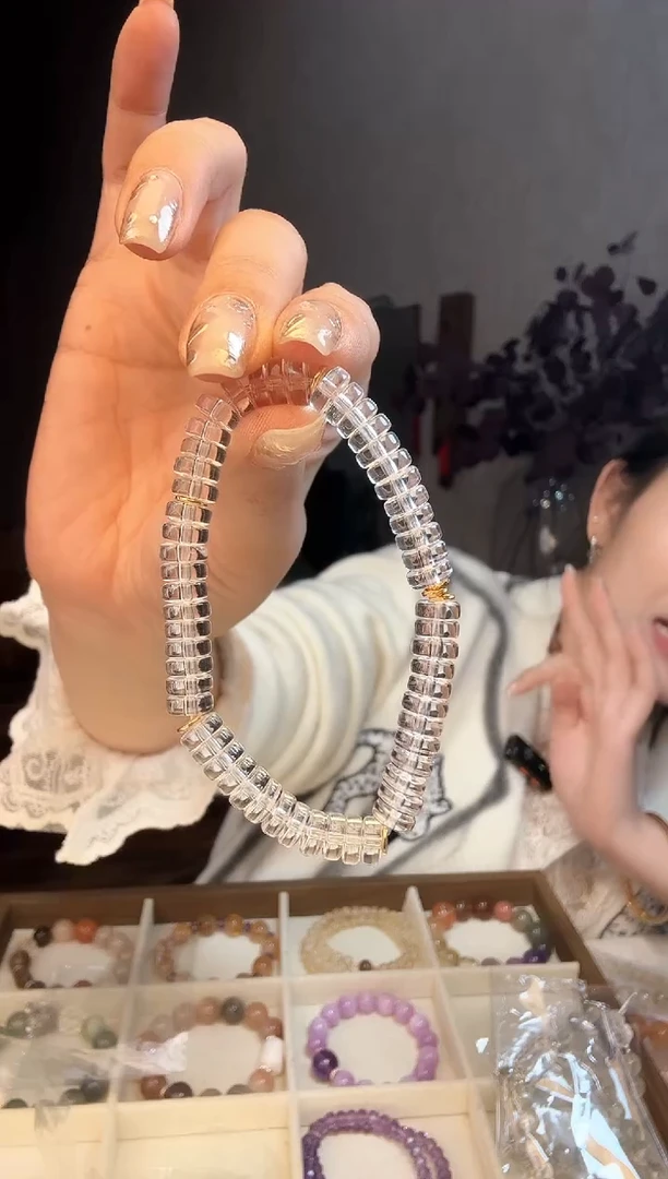 项链银S925镶嵌水晶水晶手串