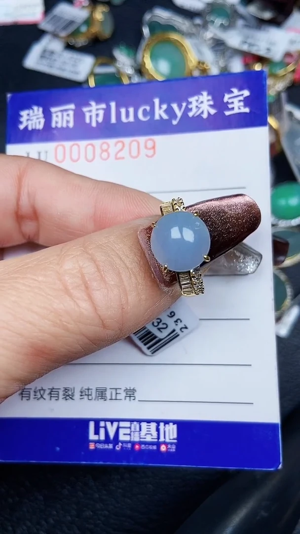 颈饰银S925镶嵌翡翠8209