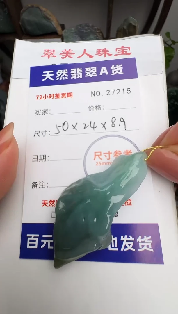 颈饰未镶嵌翡翠原石27215