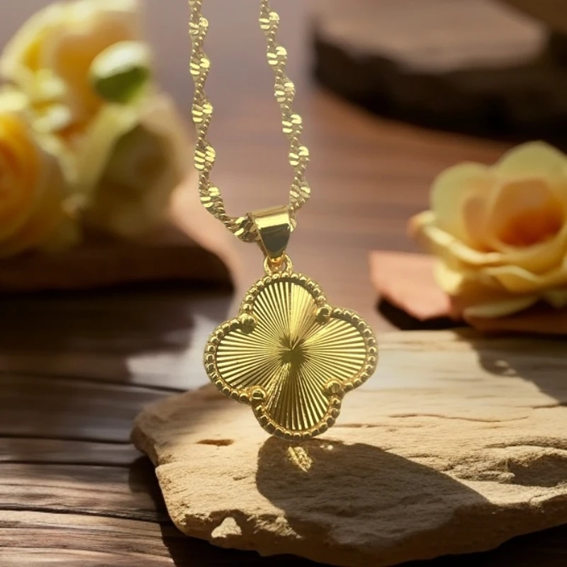 【七七专属】精美复古风合金四叶草吊坠DZ61799 赠合金链