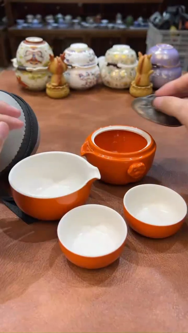 真的很便宜会开片的旅行茶具